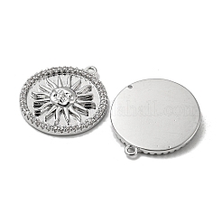 Brass Micro Pave Cubic Zirconia Pendants&nbsp;KK-H460-09P