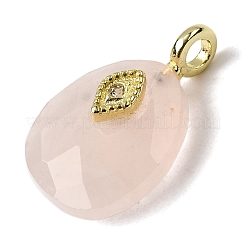Natural Rose Quartz Pendants&nbsp;G-Z090-01G-04