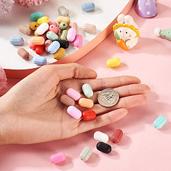 42Pcs 21 Colors Oval Silicone Focal Beads&nbsp;SIL-TA0001-69