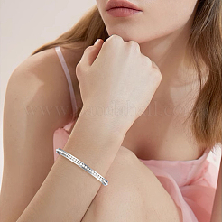 6Pcs C-Shaped 201 Stainless Steel Grooved Cuff Bangles&nbsp;STAS-BBC0008-40