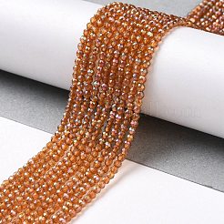 Electroplate Transparent Glass Beads Strands&nbsp;GLAA-H021-01A-FR02