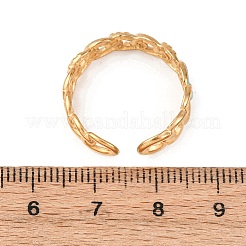 304ステンレススチールカフリング  エナメル  チェーンデザイン  ゴールドカラー  6mm&nbsp;RJEW-D334-06G