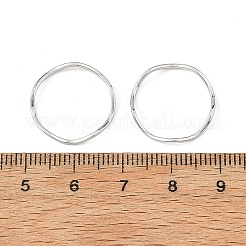 シェグレース 真鍮製連結リング  ツイストラウンドリング  カドミウムフリーと鉛フリー＆ニッケルフリー  長持ちメッキ  プラチナ  17.5x1.5mm  内径：16mm&nbsp;XGRQ64379-875P