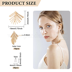 10Pcs Brass Stud Earring Findings&nbsp;KK-BC0010-50