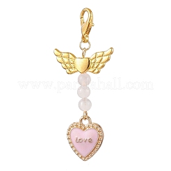 Valentine's Day Alloy Enamel Pendant Decoraton&nbsp;HJEW-JM02028-01