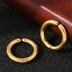 201ステンレススチールカフイヤリング  イオンプレーティング（ip）  ゴールドカラー  15x2.5mm&nbsp;EJEW-C131-01B-G