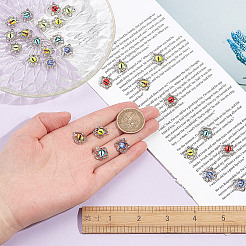 30Pcs 6 Colors Evil Eye Alloy Glass Cabochons&nbsp;MRMJ-GO0001-03