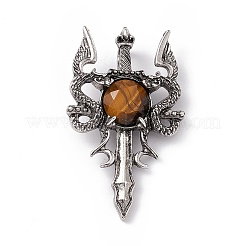 Natural Tiger Eye Pendants&nbsp;G-H281-03D