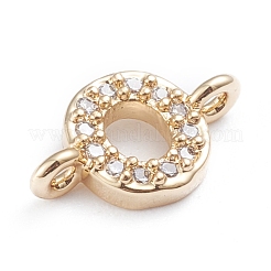 Brass Micro Pave Cubic Zirconia Letter Links&nbsp;ZIRC-I042-16G-O