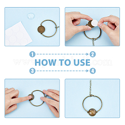 DIY Blank Dome Flat Round Link Bracelet Making Kit&nbsp;DIY-FH0005-75