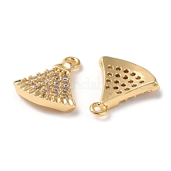 Brass Micro Pave Cubic Zirconia Charms&nbsp;KK-Q779-03G