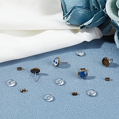 DIY 30 Pairs Half Round Stud Earring Making Kits&nbsp;DIY-SC0015-59AB