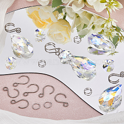 DIY Teardrop Glass Suncatchers Making Kit&nbsp;EGLA-SC0001-26