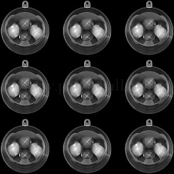 10Pcs Transparency Acrylic Christmas Balls Pendants&nbsp;DIY-CP0013-38B