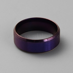 304ステンレススチールプレーンバンドリング  パープル  usサイズ10 1/2(20.1mm)&nbsp;RJEW-WH0003-43E