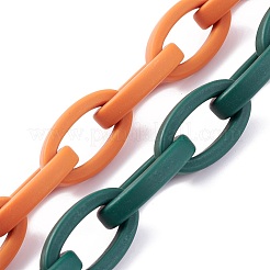 アクリルアズキチェーン  バッグの交換用アクセサリー  ミックスカラー  37cm  リンク：36x21x6.5mm  1連 /セット&nbsp;SACR-CA0001-01