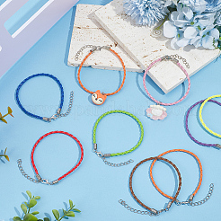 40Pcs 10 Colors Braided Waxed Cord Bracelets for Men Women&nbsp;BJEW-SC0001-71