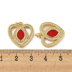 Brass Micro Pave Cubic Zirconia with Synthetic Turquoise Pendants&nbsp;KK-K356-24A-G