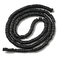 ココナッツビーズ連売り  フラットラウンド  ブラック  5x2.5mm  穴：1mm  約155~160個/連  23.23~23.82インチ(59~60.5cm) 23.23''(59cm)&nbsp;COCB-C001-01C