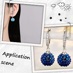 20個10スタイルのアクリル＆樹脂ビーズセット  ラウンド  ブルー  19~20x19~20mm  穴：2~4.3mm  2個/スタイル&nbsp;DIY-PA0001-02C