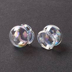 風鈴作り用のガラスビーズコーン  カンパニュラミディアムl  クリアAB  15x16mm  穴：2.7mm&nbsp;GLAA-Z003-01G