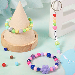 300Pcs 15 Colors Opaque Acrylic Beads&nbsp;SACR-TA0001-13