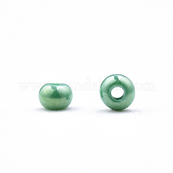 11/0 チェコ不透明ガラスシードビーズ  光沢のある  ラウンド  シーグリーン  2.2x1.5mm  穴：0.7mm  約500 G /袋&nbsp;SEED-N004-003B-35