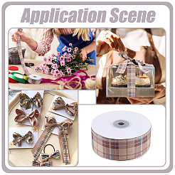 Polyester Tartan Ribbon&nbsp;OCOR-WH0105-098A