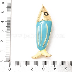 Brass with Enamel Big Pendants&nbsp;KK-CBA2F11-05G-02