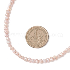 Natural Cultured Freshwater Pearl Two Sides Polished Beaded Necklaces&nbsp;NJEW-JN05777