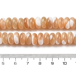天然ニシキウズガイシェルビーズ連売り  ロンデル  10x5mm  穴：1.2mm  約82~85個/連  14.96''（38センチメートル）&nbsp;SHEL-P017-07