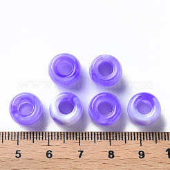 アクリルヨーロピアンビーズ  天然石風  大穴ビーズ  ロンデル  スレートブルー  9x6mm  穴：4mm  約1790~1840個/500g&nbsp;MACR-S375-002A-04