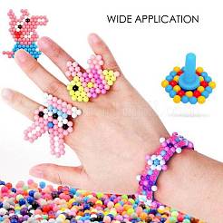DIY 36 Colors 11000Pcs 4mm PVA Round Water Fuse & Crystal Beads Kits for Kids&nbsp;DIY-Z007-49