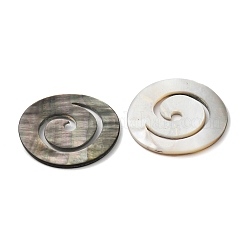 Natural Black Lip Shell Vortex Cabochons&nbsp;SHEL-M019-04