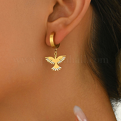 Metal Bird 201 Stainless Steel Hoop Earrings for Women Daily Versatile Jewelry&nbsp;SE6238-1