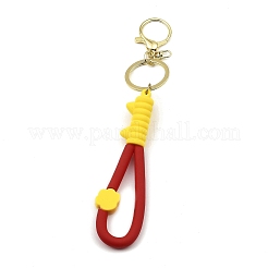 Cat Paw Print PVC Rope Keychains&nbsp;KEYC-B015-03LG-04