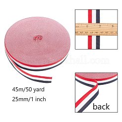 フラットストライプグログランポリエステルリボン  ウェビング衣類縫製アクセサリー  カラフル  25mm&nbsp;EC-WH0003-13-A02