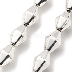 合成磁気無しヘマタイトビーズ連売り  多面カット  双円錐形  ミックスカラー  11.5~12x7x7mm  穴：1mm  約35個/連  16.54''（42センチメートル）&nbsp;G-Z032-H02-10