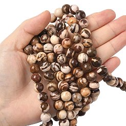 天然オーストラリアの瑪瑙丸ビーズ連売り  10mm  穴：1mm  約19個/連  7.5インチ&nbsp;X-G-M272-02-10mm