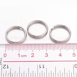 アイアン製キーリング  ダブルループ丸カン  プラチナ  16x2mm  内径：14.5mm&nbsp;JRD16mm
