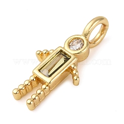 Brass Micro Pave Cubic Zirconia Pendants&nbsp;ZIRC-I356-17G-A12