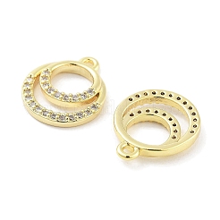 Brass Micro Pave Clear Cubic Zirconia Pendants&nbsp;ZIRC-P120-02G