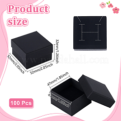 100Pcs Square Paper Ring Storage Boxes&nbsp;CON-NB0002-41