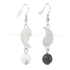 Alloy Enamel Yin Yang Matching Asymmetrical Earrings&nbsp;EJEW-JE04894-02