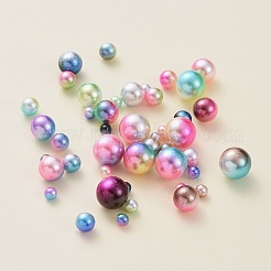 Rainbow Acrylic Imitation Pearl Beads&nbsp;OACR-YW0001-05