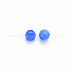 つや消し透明なアクリルビーズ  ラウンド  ミックスカラー  4mm  穴：1.6mm  約1660個/50g&nbsp;X-MACR-S371-11A