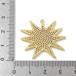 Rack Plating Brass Micro Pave Clear Cubic Zirconia Pendants&nbsp;KK-G515-32G