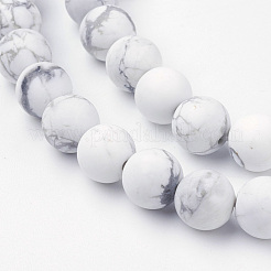 Natural Howlite Bead Strands&nbsp;G-G735-66F-8mm
