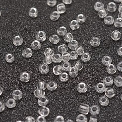 15/0 ガラスシードビーズ  グレードA  ラウンド  透明色  透明  1.3~1.5mm  穴：0.5mm  約75000個/ポンド&nbsp;SEED-J013-F15-01