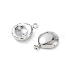 304ステンレススチールチャーム  ティアドロップチャーム  ステンレス鋼色  14x9.5x3.5mm  穴：1.6mm&nbsp;SA-CBA11D7-02P